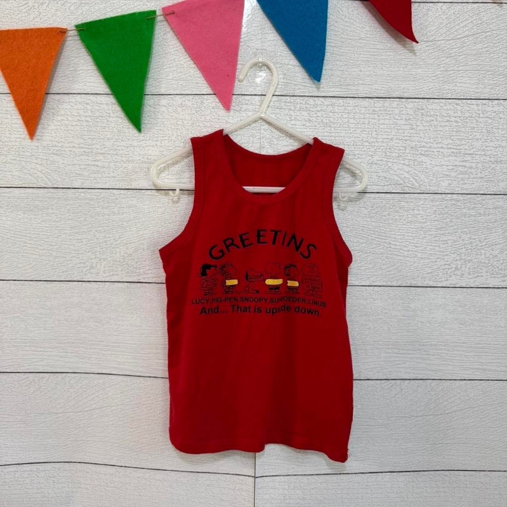 Peanuts snoopy red tank top